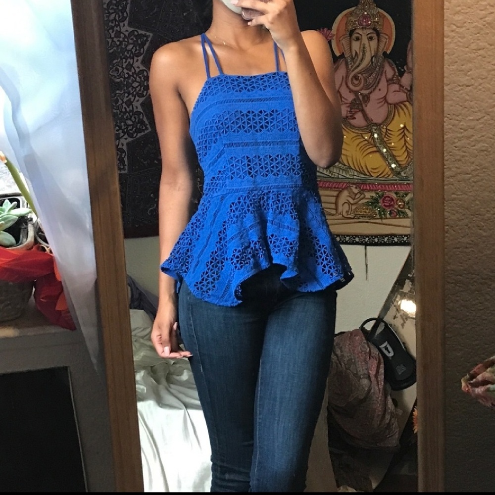 Peplum tank.